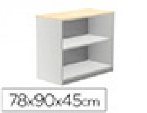Armario rocada com dois estantes serie store 78x90x45 cm acabamento ab04 aluminio/branco , Rocada , 150624 , 8427951060297